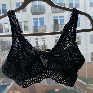 Beautiful black lace bralette with mesh detail
